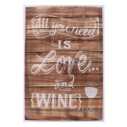 Trätavla Love & Wine